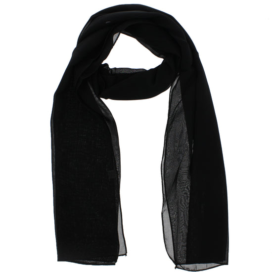 Black Chiffon Scarf