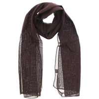 Brown Chiffon Scarf