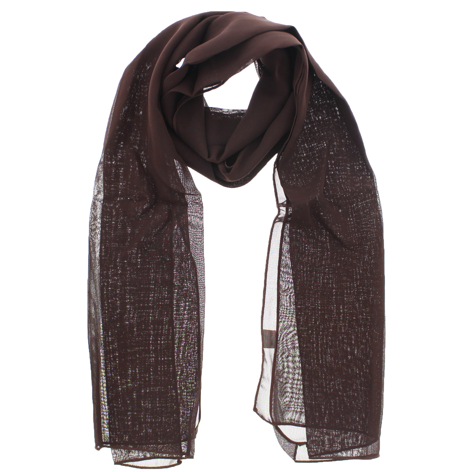 Brown Chiffon Scarf