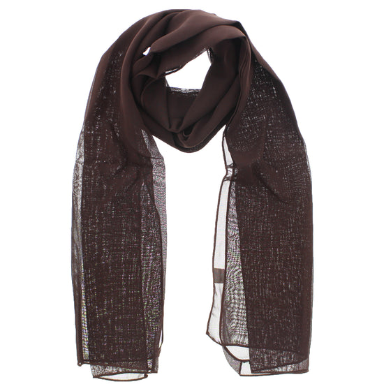 Brown Chiffon Scarf
