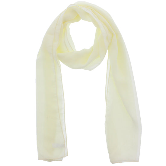 Cream Chiffon Scarf