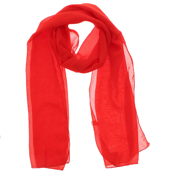 Red Chiffon Scarf