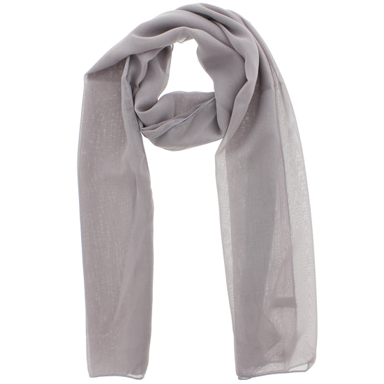 Silver Chiffon Scarf
