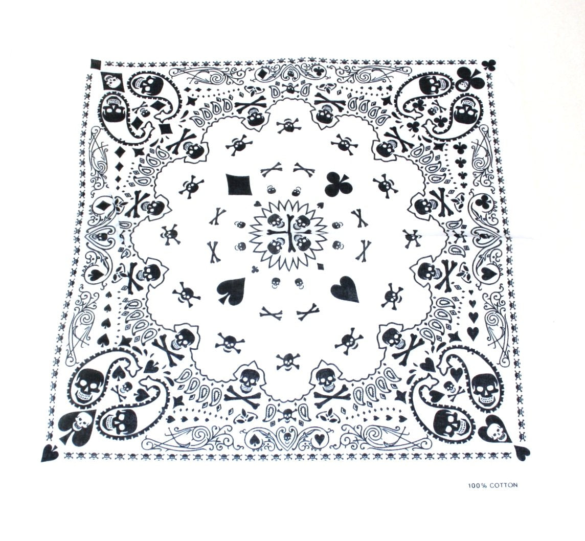 Skull & Playing Cards Bandana