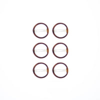 6 on a Card 3cm Round Hair Snapclips
