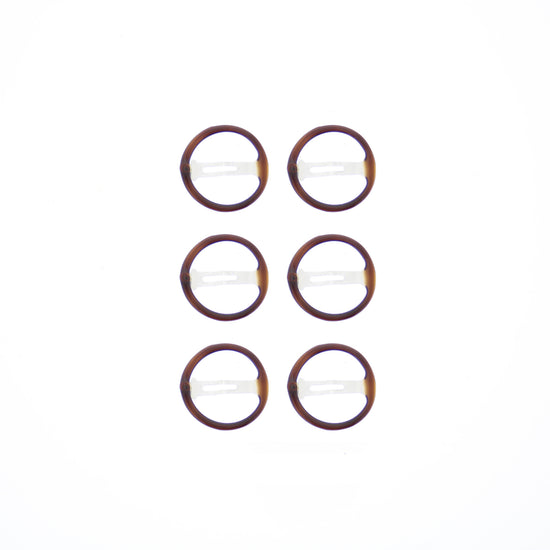 6 on a Card 3cm Round Hair Snapclips