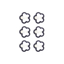 6 on a Card 3cm Flower Hair Snapclips