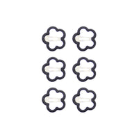 6 on a Card 3cm Flower Hair Snapclips