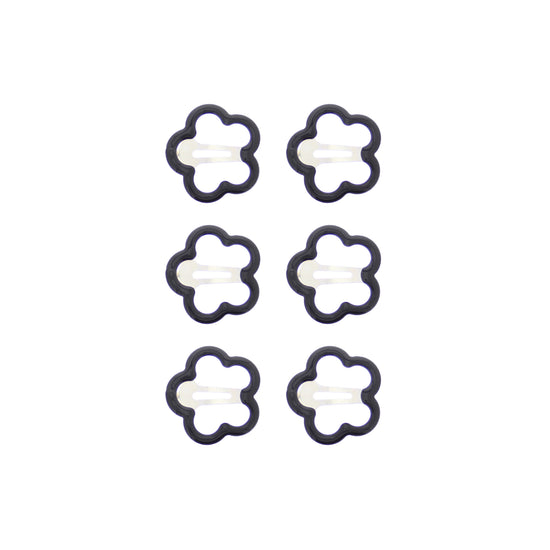 6 on a Card 3cm Flower Hair Snapclips