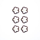 6 on a Card 3cm Flower Hair Snapclips