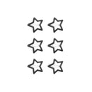 6 on a Card 3cm Star Snapclips