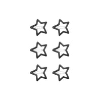 6 on a Card 3cm Star Snapclips