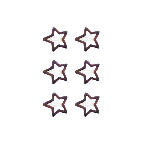 6 on a Card 3cm Star Snapclips