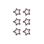 6 on a Card 3cm Star Snapclips