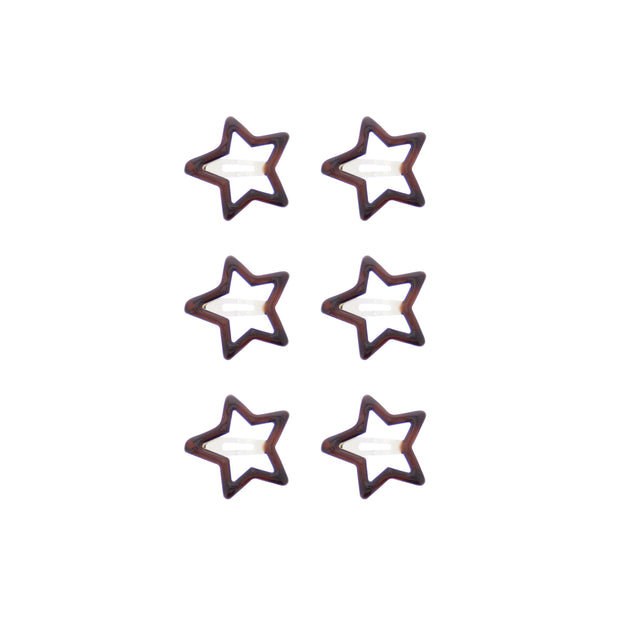 6 on a Card 3cm Star Snapclips