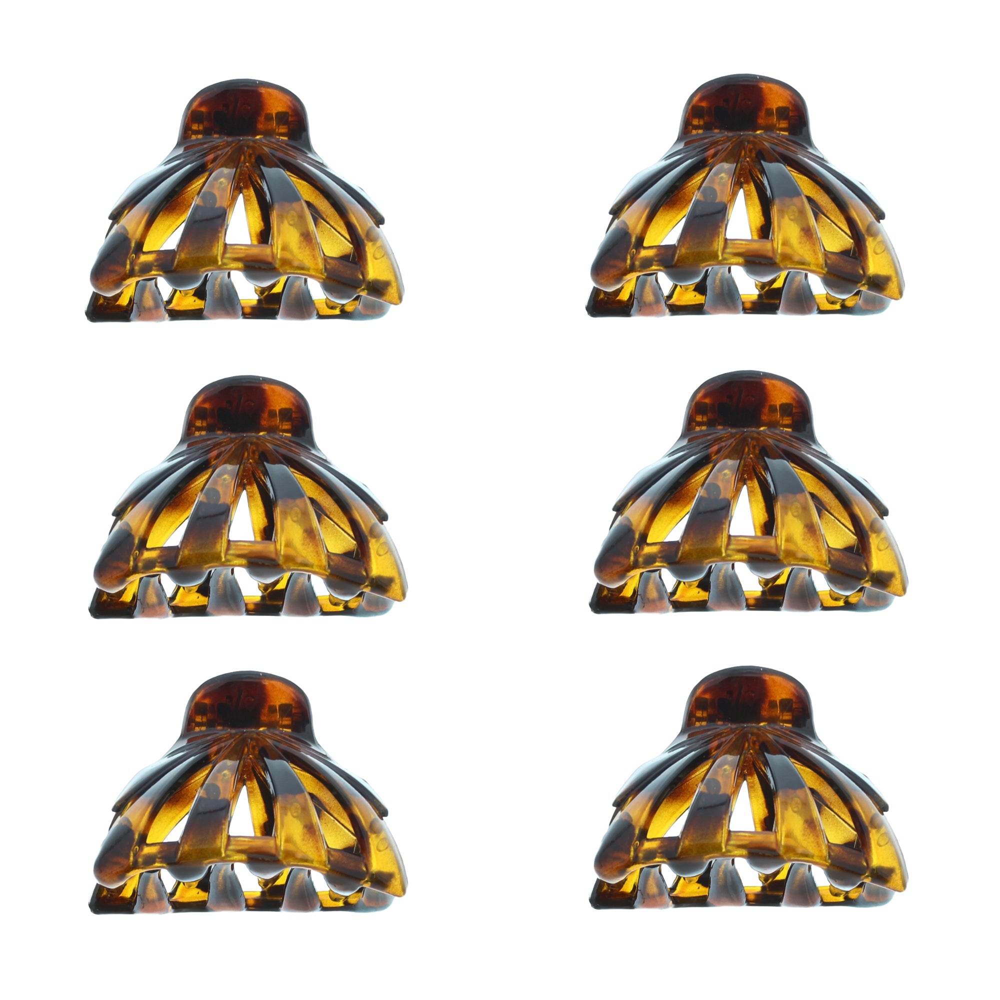 7cm Tortoiseshell Birdcage Hair Claw Clips