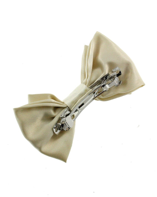 Satin Double Bow on Barrette
