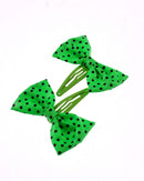 Pair of Polka Dot Bows on Snapclip
