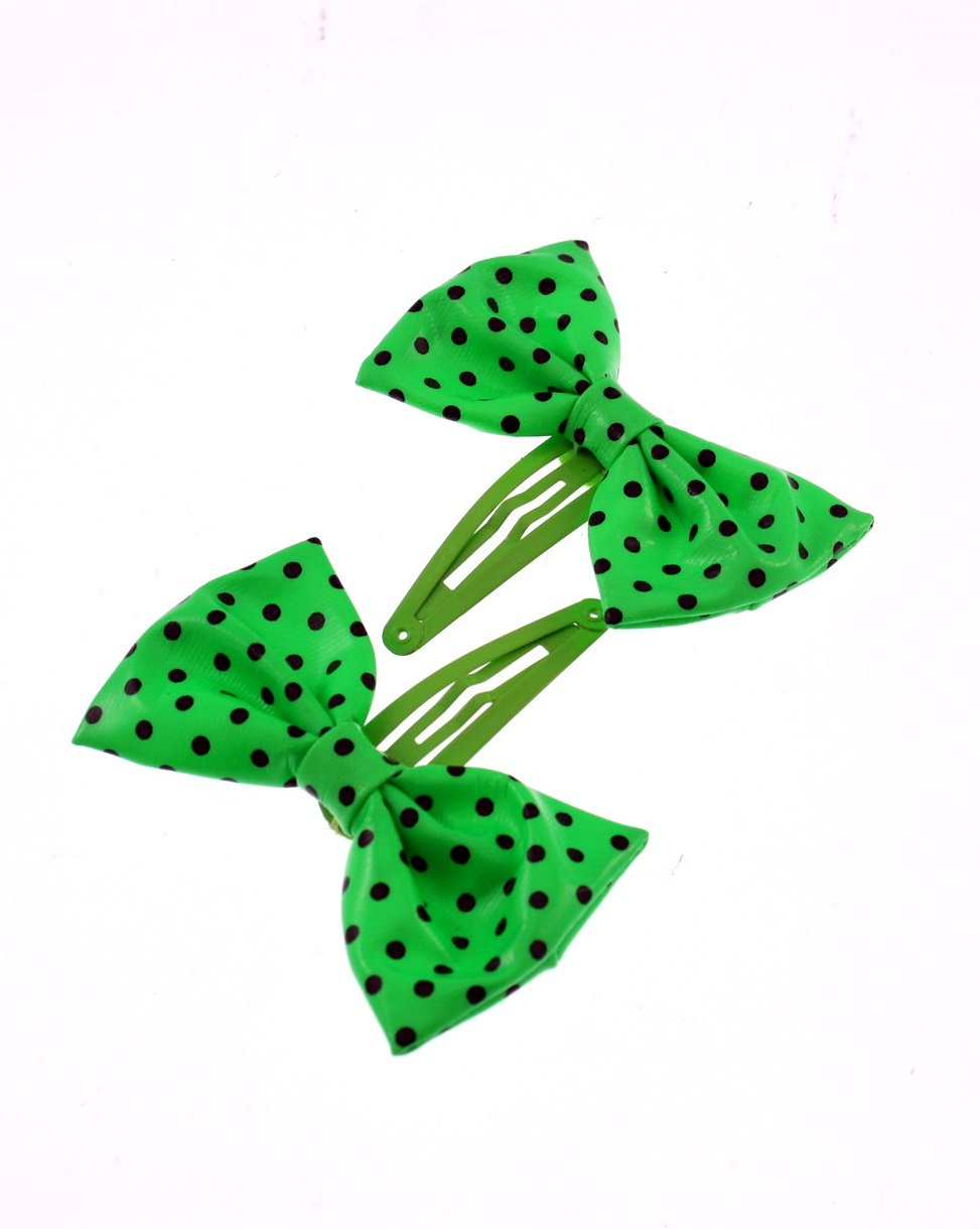 Pair of Polka Dot Bows on Snapclip