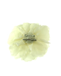 Large Flat Rose on Concord Clip & Brooch Hair Pin