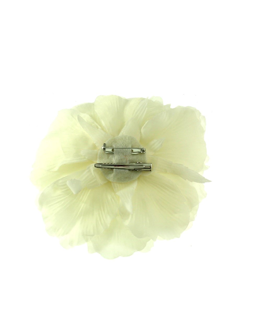 Large Flat Rose on Concord Clip & Brooch Hair Pin