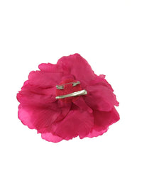 Large Flat Rose on Concord Clip & Brooch Hair Pin