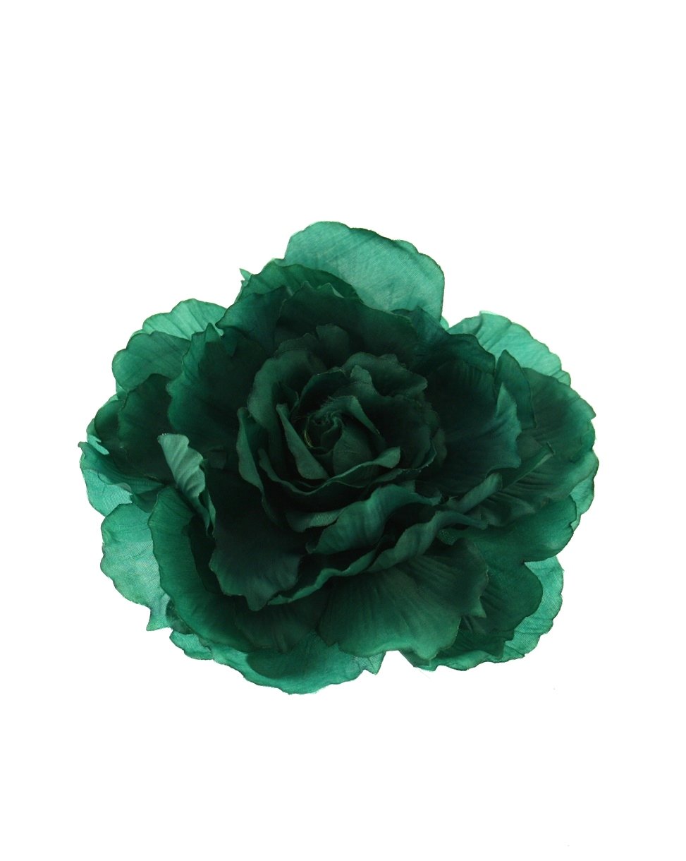 Large Flat Rose on Concord Clip & Brooch Hair Pin