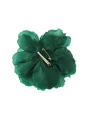 Large Flat Rose on Concord Clip & Brooch Hair Pin