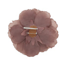 Large Flat Rose on Concord Clip & Brooch Hair Pin