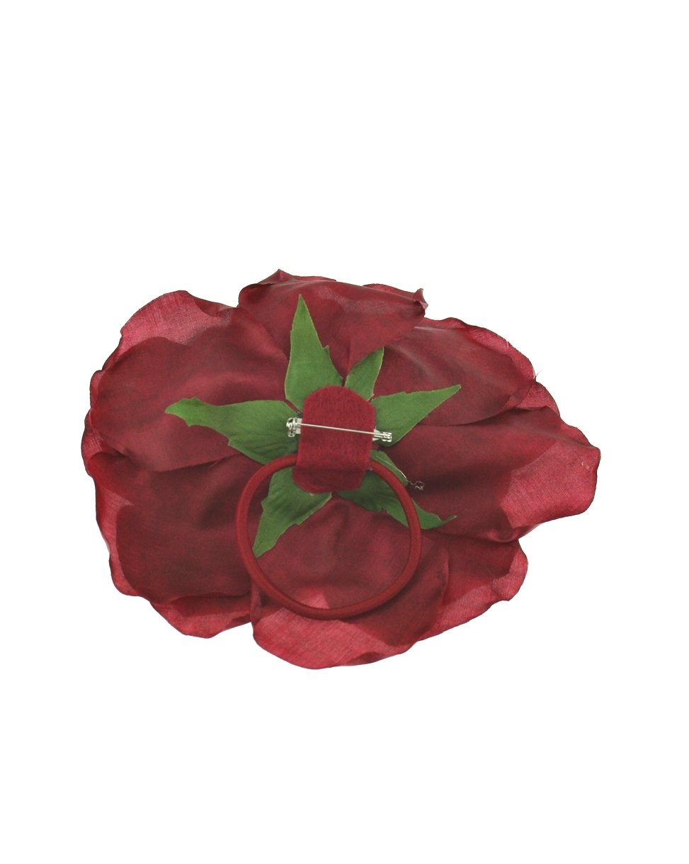 Large Rose on Elastic & Brooch Hair Pin