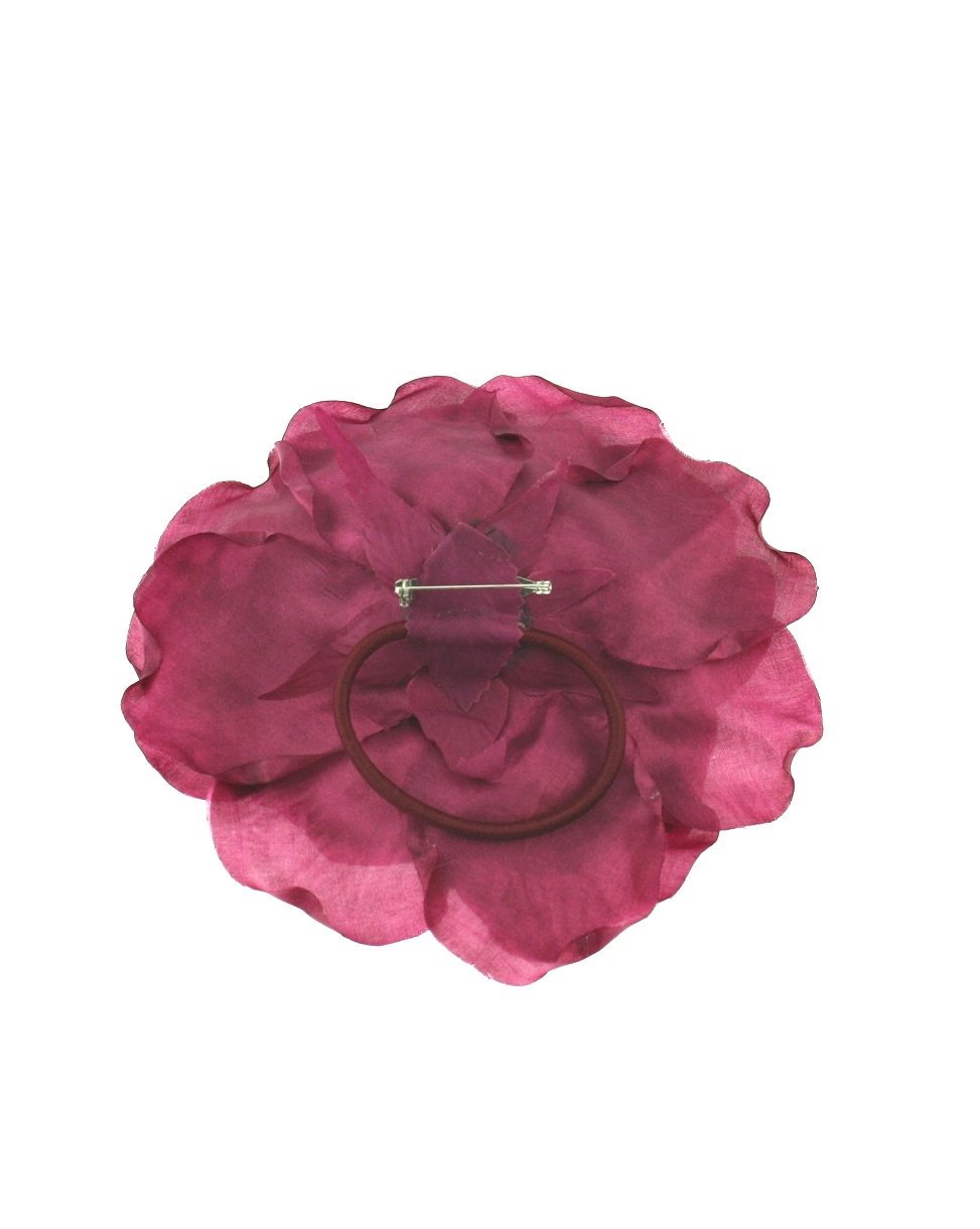 Large Rose on Elastic & Brooch Hair Pin
