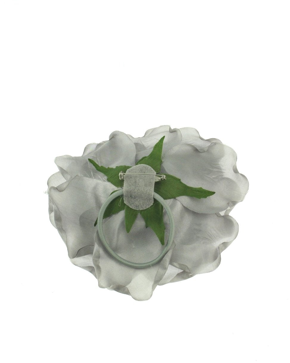 Large Rose on Elastic & Brooch Hair Pin