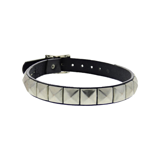 Pyramid Studded PU Choker with Buckle
