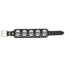 PU Buckle Bracelet with Skull & Crossbones