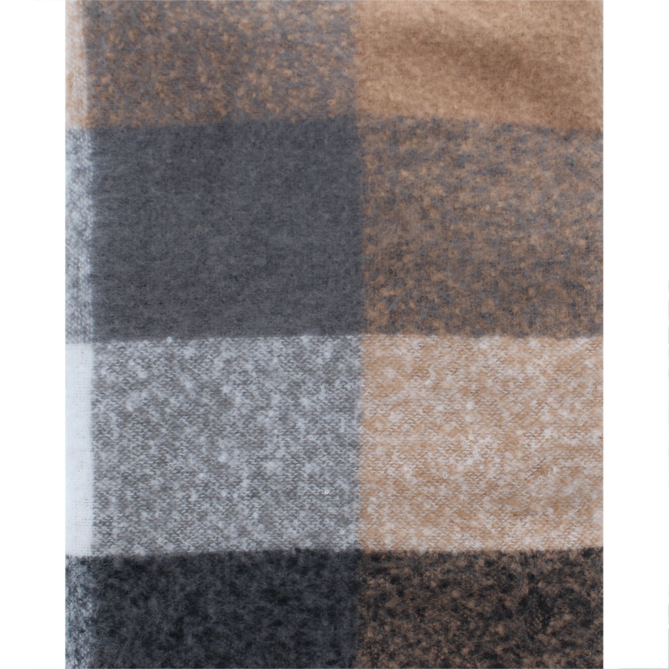 Fluffy Alternative Checkered Scarf