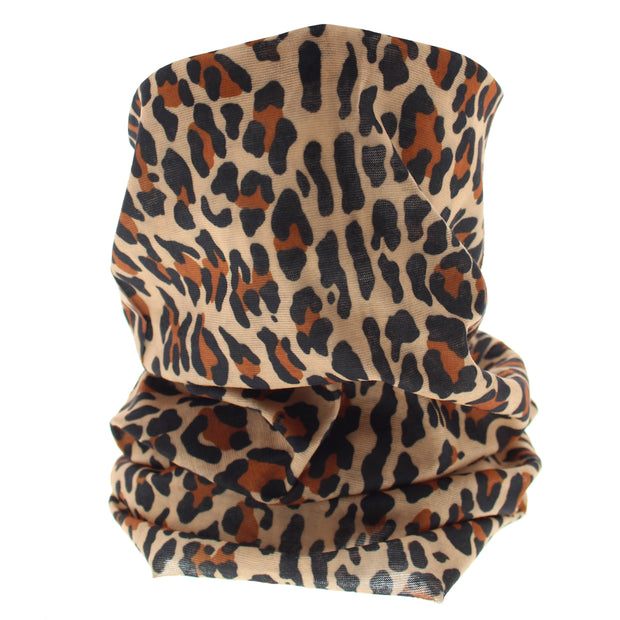 Leopard Print Face Covering/ Gaiter/ Snood