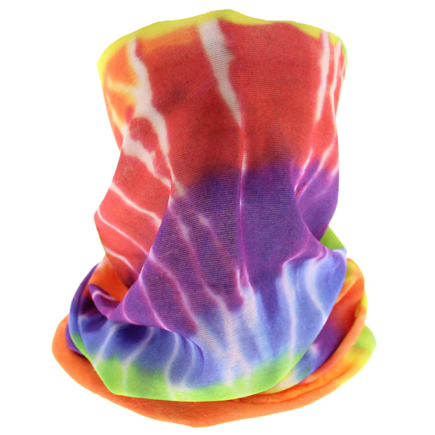 Rainbow Tie Dye Face Covering/ Gaiter/ Snood