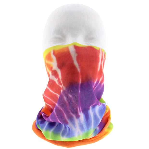 Rainbow Tie Dye Face Covering/ Gaiter/ Snood
