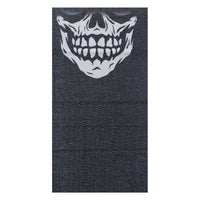 Black Grinning Skull Face Covering/ Gaiter/ Snood