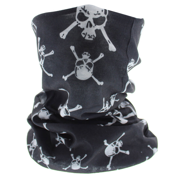 Black Skull & Crossbones Face Covering/ Gaiter/ Snood