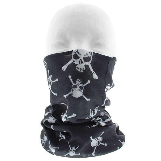 Black Skull & Crossbones Face Covering/ Gaiter/ Snood