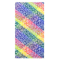 Rainbow Leopard Print Face Covering/ Gaiter/ Snood