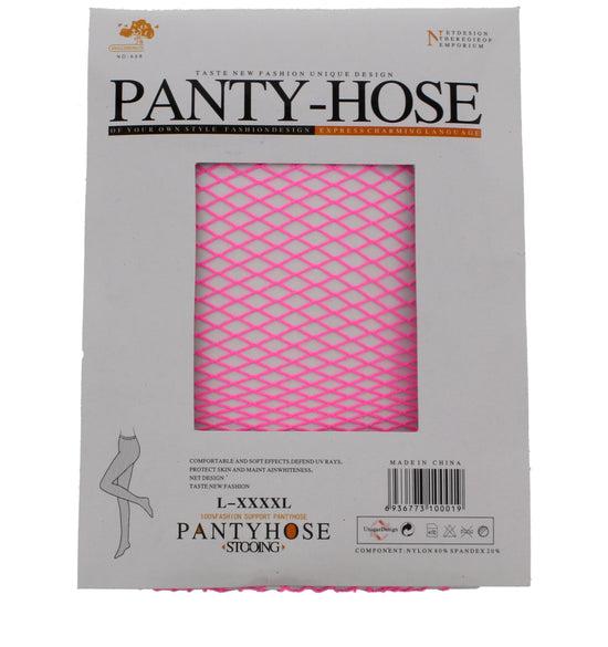 Neon Pink Full Length Panty Hose