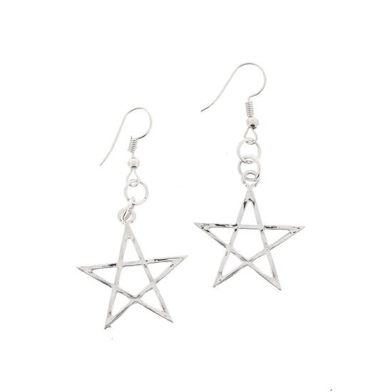 Pentagram Earrings - 2.6cm Diameter