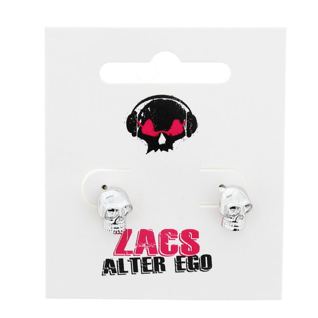 Small Skull Stud Earrings - Approx. 0.9cm Width