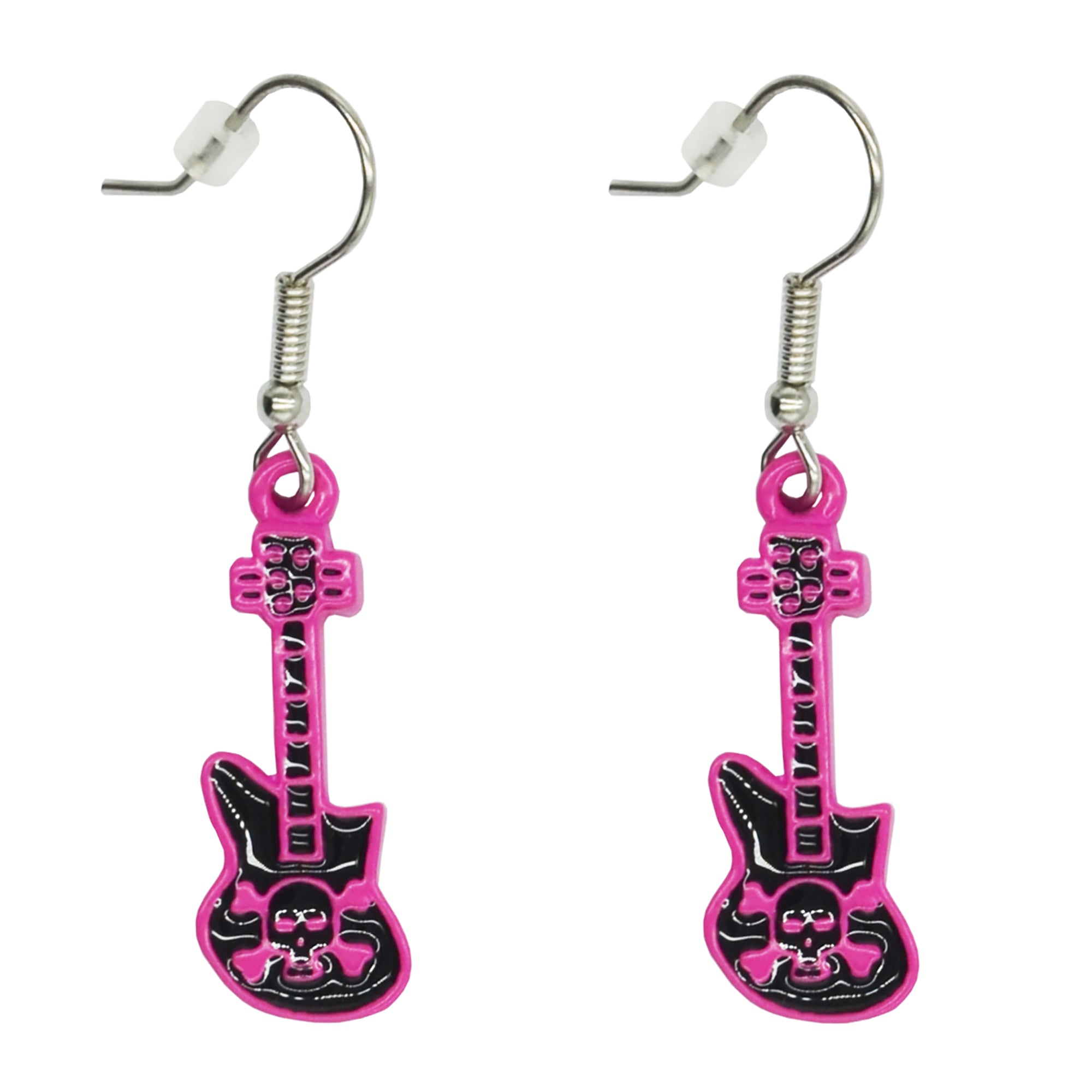 Fuchsia Pink & Black Electric Guitar