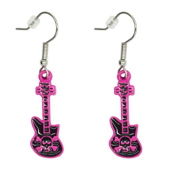 Fuchsia Pink & Black Electric Guitar