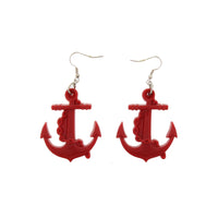 Plastic Anchor Earrings