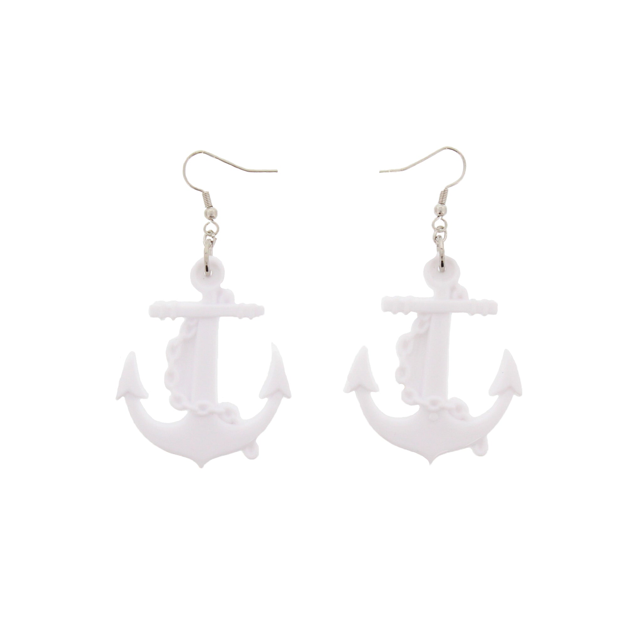 Plastic Anchor Earrings