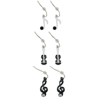 Musical Note with Jet Stone, Treble Clef
